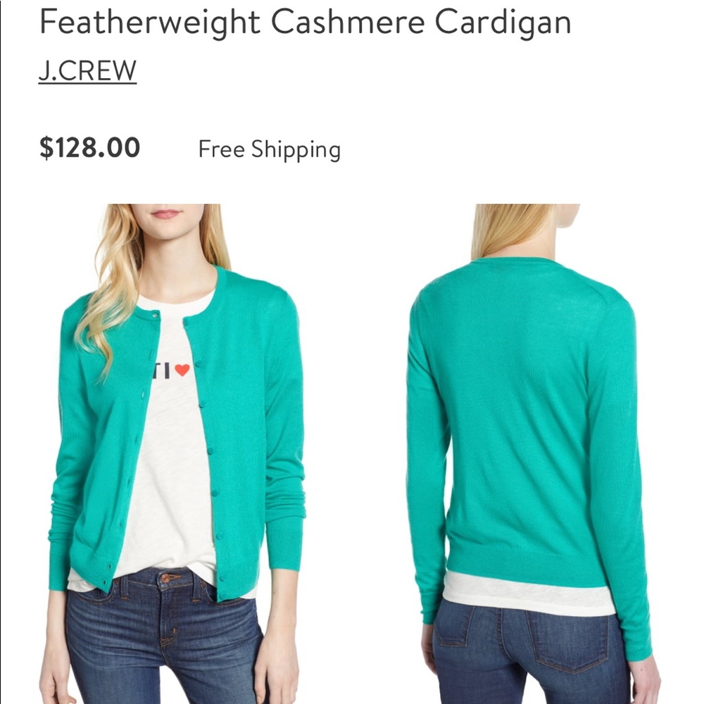 J. crew Featherweight Cashmere Cardigan